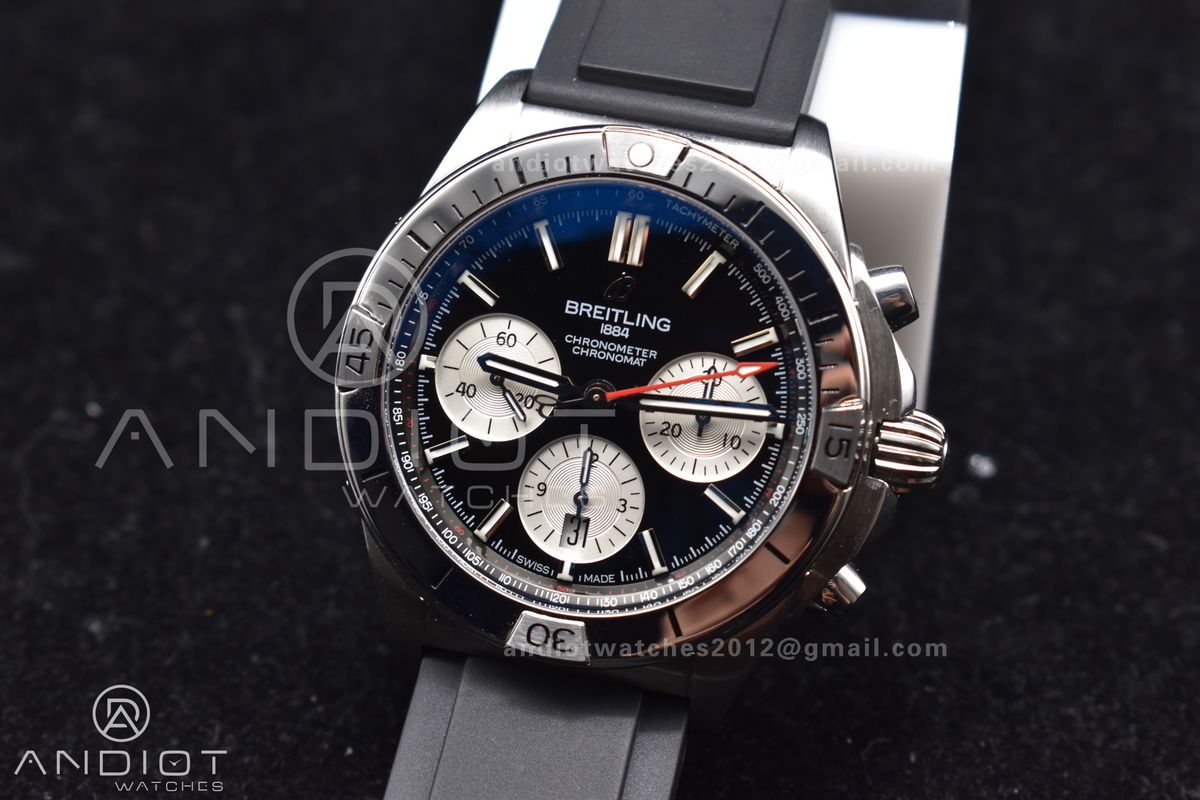 Navitimer B01 Chrono 43mm 1:1 Best Version SS/LE L-Black/Wht BLS A7750